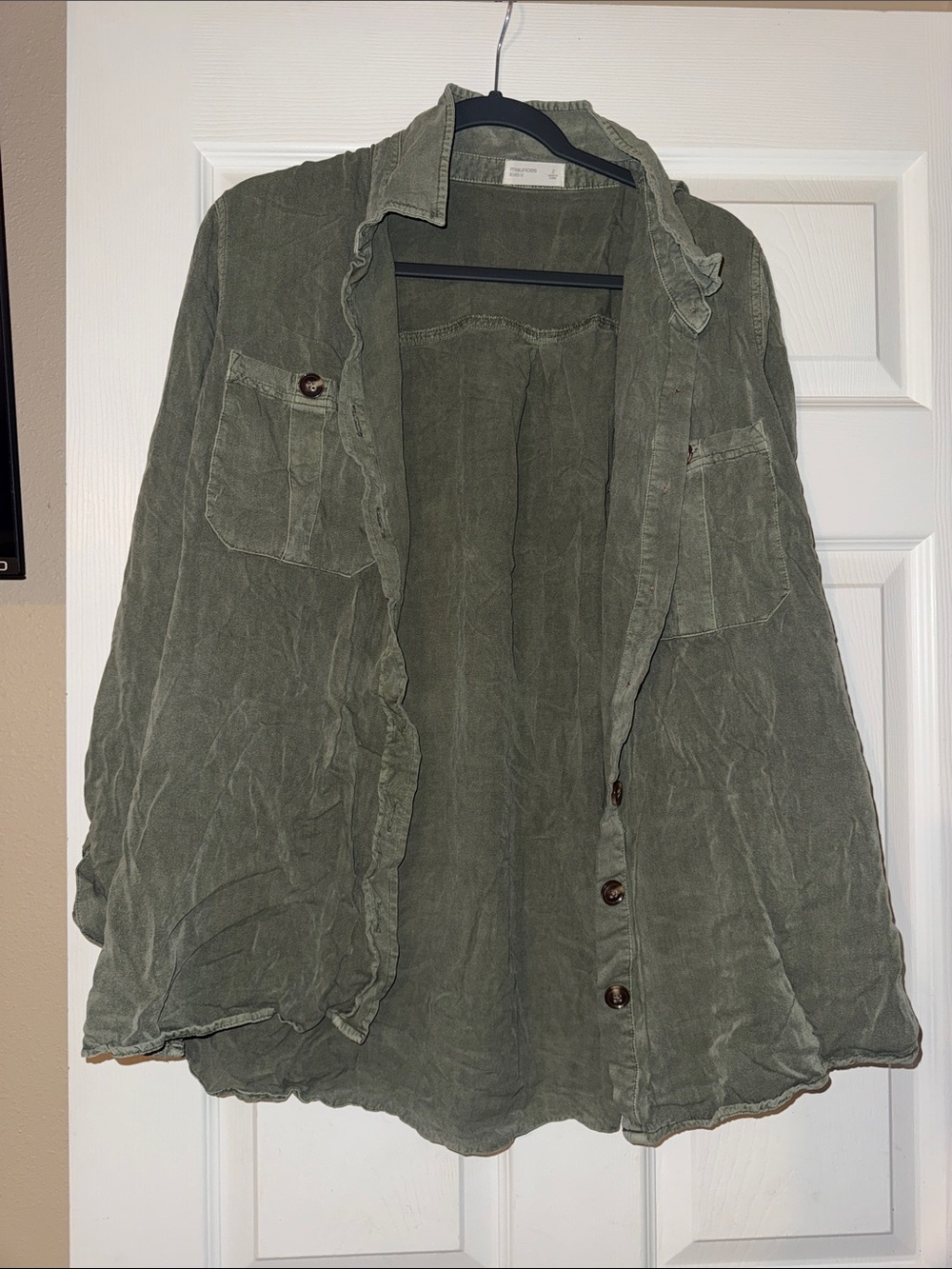 Maurices Olive Green Utility Button-Up Jacket